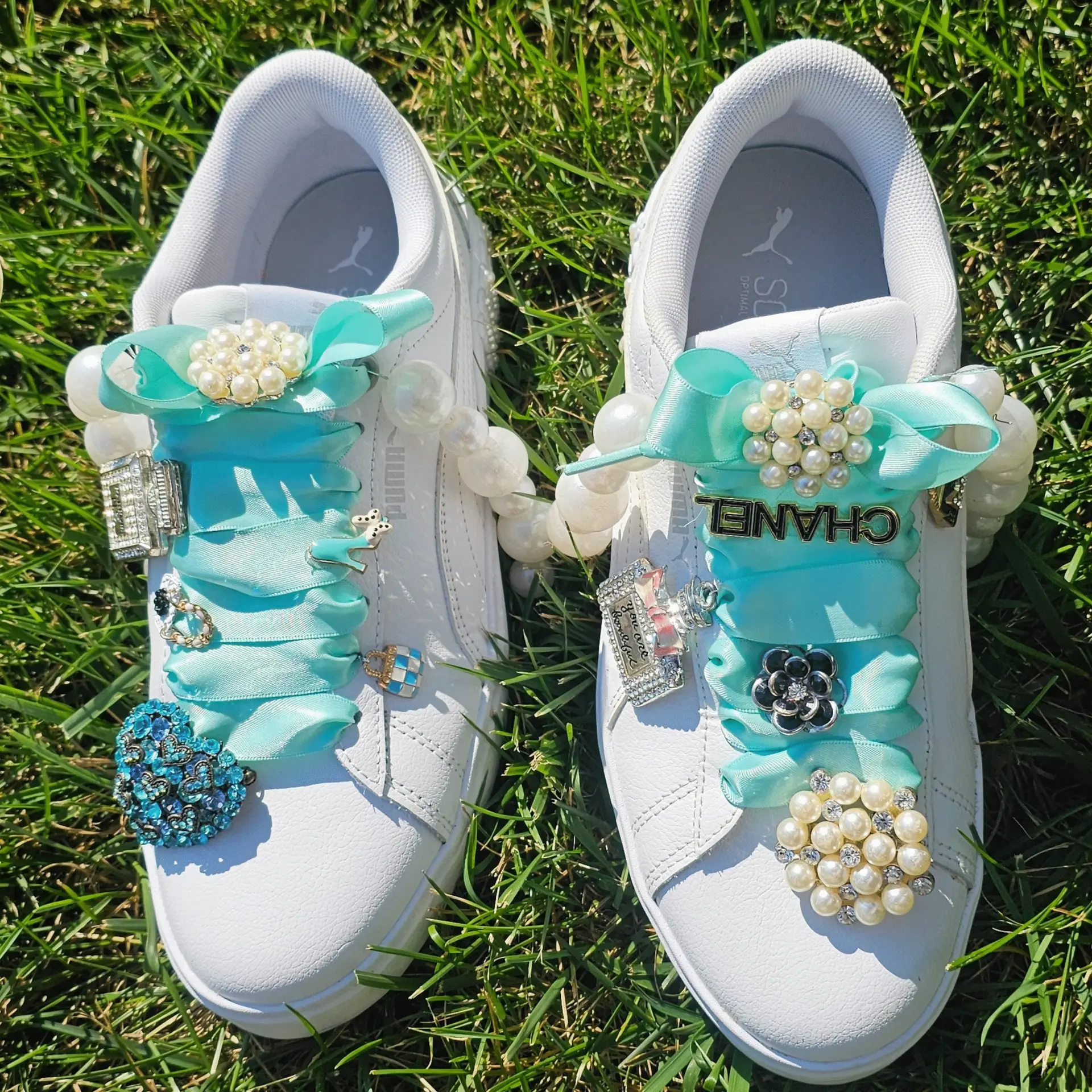 Tiffany blue sneakers