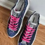 Custom denim sneakers